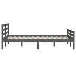 vidaXL Cadre de lit sans matelas gris bois massif 140x200 cm