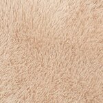 vidaXL Tapis shaggy à poils longs NAVARRA beige 120x120 cm polyester