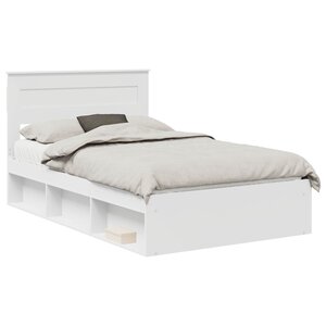 vidaXL Cadre de lit Blanc 120 x 190 cm Bois de pin massif