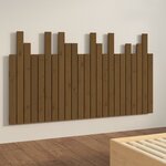 vidaXL Tête de lit murale Marron miel 146 5x3x80 cm Bois massif de pin