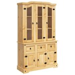 vidaXL Buffet Corona marron 112x43x196 cm bois massif pin mexicain