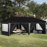 vidaXL Tente de fête pop-up 575 x 288 x 245 cm Noir