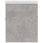 Vidaxl armoire d'évier avec lavabo intégré gris béton aggloméré