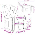 vidaXL Fauteuil électrique de massage Noir Similicuir