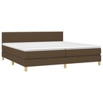 vidaXL Sommier à lattes de lit avec matelas Marron foncé 200x200 cm