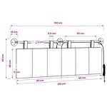 vidaXL Tête de lit suspendue Taupe Velours