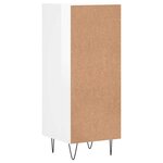 vidaXL Buffet Blanc brillant 34 5x34x90 cm Bois d'ingénierie