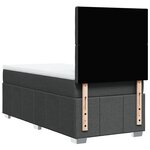 vidaXL Sommier à lattes de lit et matelas Gris foncé 90x190 cm Tissu