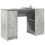 vidaXL Bureau gris béton 120x42x76 cm bois d'ingénierie