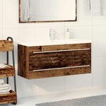 vidaXL Meuble sous-vasque avec lavabo avec tiroir 2 Pièces Bois ancien