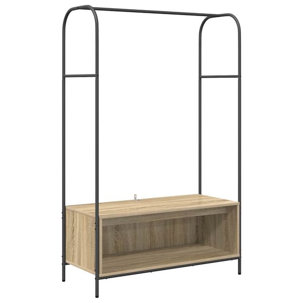 vidaXL Porte-vêtements Marron 100 x 44 x 160 cm Bois d'ingénierie