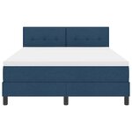 vidaXL Lit à ressorts avec matelas avec LED Bleu 140 x 190 cm tissu