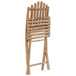vidaXL Ensemble à manger d'extérieur pliable 5Pièces avec coussins Bambou