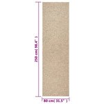 vidaXL Tapis ZIZUR 80x250 cm aspect de jute intérieur et extérieur