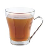 Tasse à thé monture inox 25 cl - lot de 3 - transparent