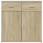 vidaXL Buffets 2 Pièces chêne sonoma 79x38x80 cm bois d'ingénierie
