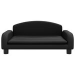 vidaXL Canapé pour enfants noir 70x45x30 cm similicuir