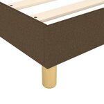 vidaXL Cadre de lit à ressorts marron foncé 90x190 cm tissu