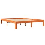vidaXL Lit bibliothèque sans matelas cire marron 140x200 cm pin massif