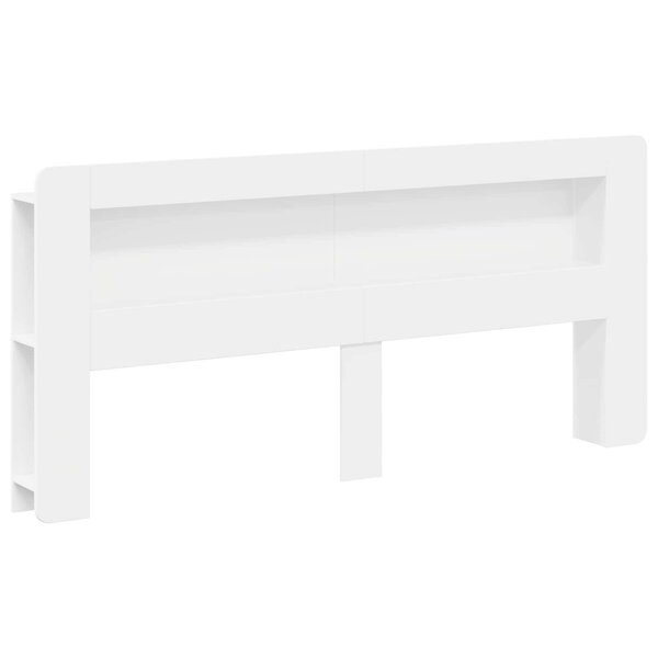 vidaXL Cabinet de Tête de Lit avec stockage Blanc Bois d’ingénierie