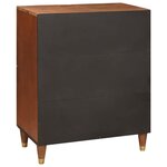 vidaXL Buffet Marron 60 x 33.5 x 75 cm Rotin et bois de mango massif