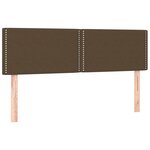 vidaXL Sommier tapissier matelas et LED Marron foncé 140x200 cm Tissu
