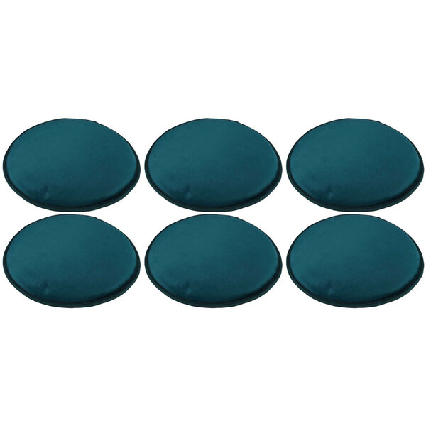 Set de 6 galettes de chaises en velours 34 cm