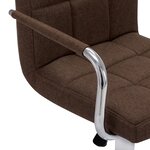 vidaXL Chaise de bar Marron Tissu