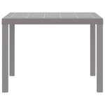 vidaXL Table de jardin pour repas Gris clair 100 x 100 x 73 cm