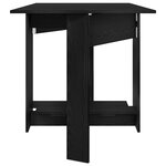 vidaXL Table à dîner 138 x 70 x 73 5 cm Bois d'ingénierie Chêne noir