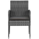 vidaXL Mobilier à dîner d'extérieur 5 Pièces Résine tressée Gris
