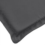 vidaXL Coussin de chaise longue anthracite mélangé 200x60x4 cm tissu