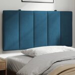 vidaXL Coussin de tête de lit bleu 100 cm velours