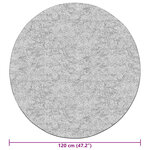 vidaXL Tapis lavable antidérapant φ120 cm noir et blanc