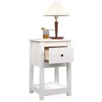 vidaXL Tables de chevet 2 Pièces Blanc 40x35x61 5 cm Bois de pin massif