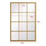 Miroir mural rectangulaire 90 x 60 cm or 03_0007901