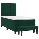 vidaXL Sommier à lattes de lit avec matelas Vert foncé 90x190 cm