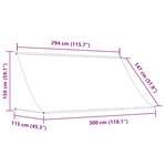 vidaXL Auvent rétractable crème 300x150 m tissu et acier