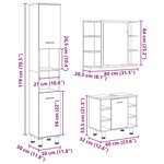 vidaXL Ensemble de meubles salle de bain 3 Pièces bois d'ingénierie