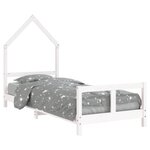 vidaXL Cadre de lit pour enfants blanc 80x200 cm bois de pin massif