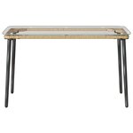 vidaXL Table de Jardin Naturel 80 x 40 x 45 cm Poly rotin