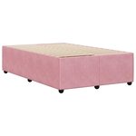 vidaXL Cadre de lit sans matelas rose 120x190 cm velours