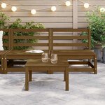 vidaXL Canapés centraux de jardin 2 Pièces marron miel bois de pin solide