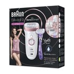 Braun silk-épil 9 9 / 870 sensosmart epilateur électrique - 7 accessoires - or et rose