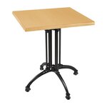 Pied de table en fonte pour plateau jusqu'à 800 mm - bolero -  - fonte 620x620x720mm