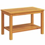 vidaXL Table d'appoint Marron 70 x 40 x 45 cm Bois d'Acacia Massif