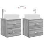 vidaXL Vanité de lavabo mural Sonoma gris 53 x 34 5 x 63 cm