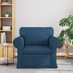 vidaXL Canapé Bleu 215 x 82 x 80 cm tissu