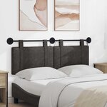 vidaXL Tête de lit suspendue Noir PU antique