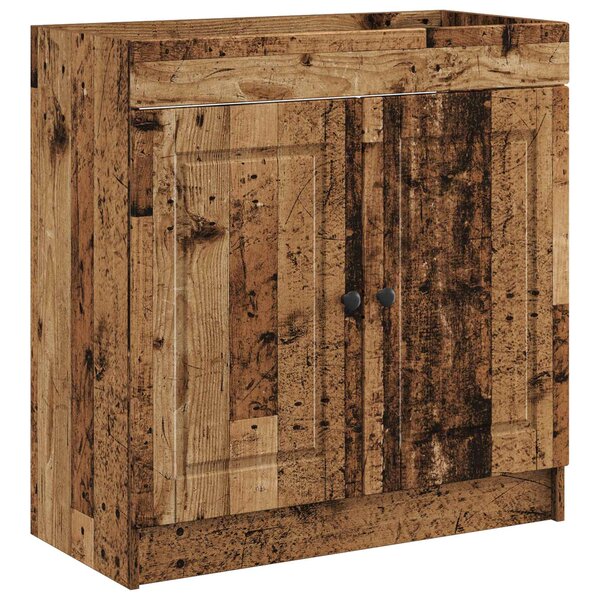 vidaXL Armoire sous évier de salle de bain Bois ancien